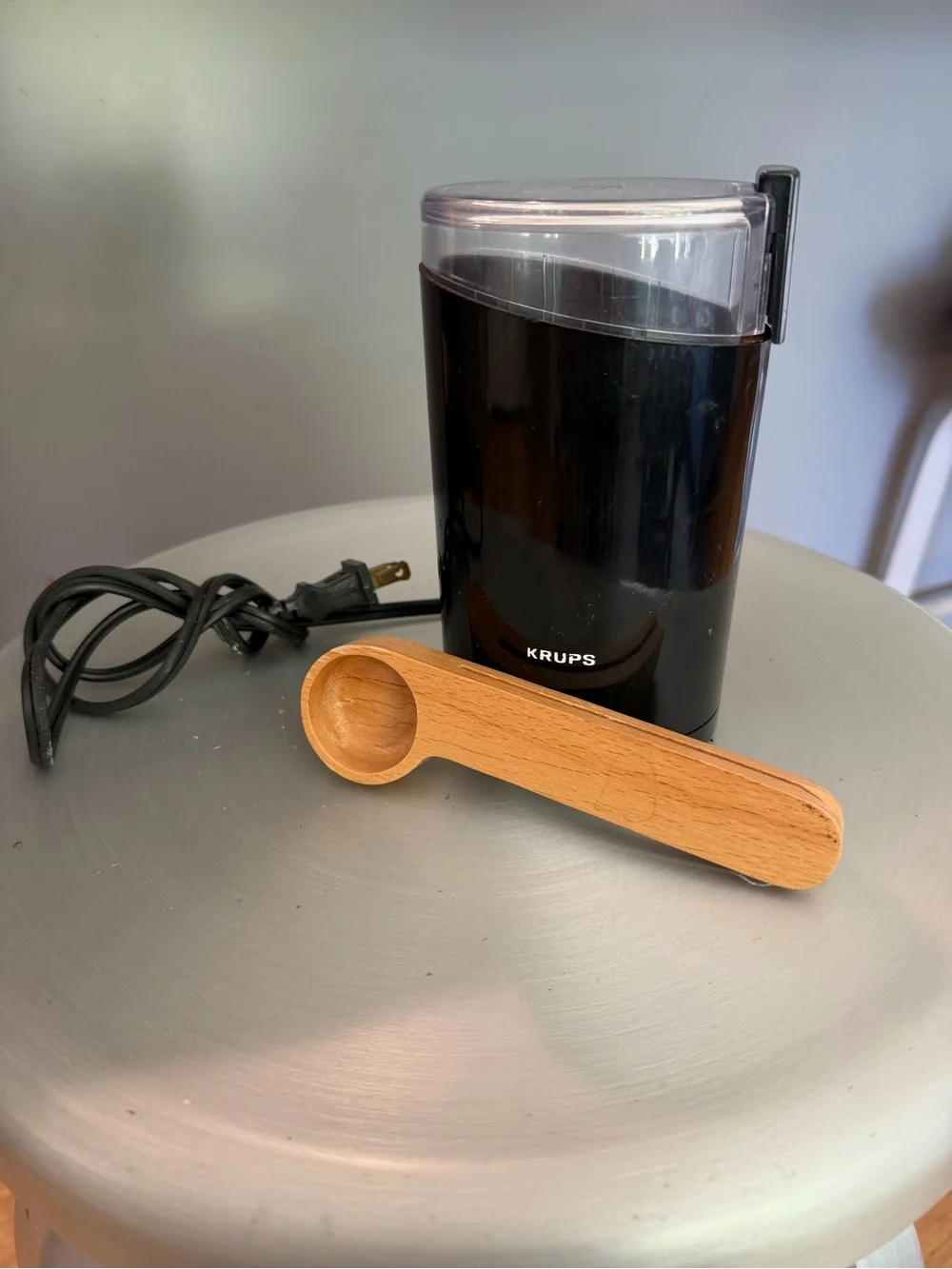 Krups Black Electric Coffee Grinder - Sleek Countertop Grinder